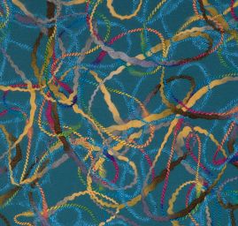 Efektní netkaná textilie s nevšední výšivkou