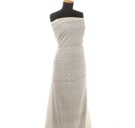 Madeira bavlněná geometrický vzor slonová kost