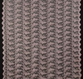 Krajka jemná výšivka na tylu fialovošedá