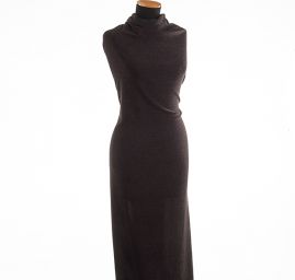 Teplejší silnější úplet buklé tmavě hnědý