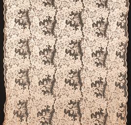 Pružná krajka květinový motiv lososová/tělová