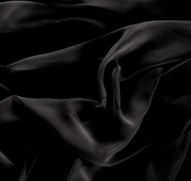 Šifon jednobarevný černý hladký
