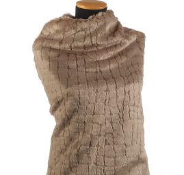 Imitace kožešiny plastická struktura hnědobéžová