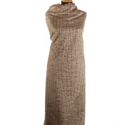 Imitace kožešiny plastická struktura hnědobéžová