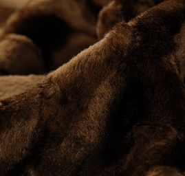 Imitace kožešiny plastická struktura hnědá