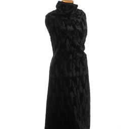 Imitace kožešiny plastická struktura černá