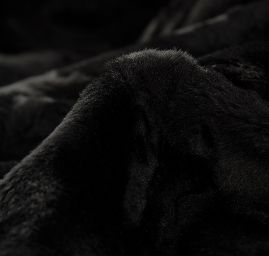 Imitace kožešiny plastická struktura černá