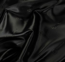 Podšívka žakárová temně zelená kabátová