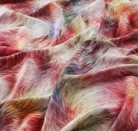 Viskozová šatová látka tisk vzor peří 