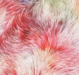 Viskozová šatová látka tisk vzor peří 