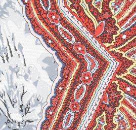 Imitace hedvábí krajkový květinový vzor šedý