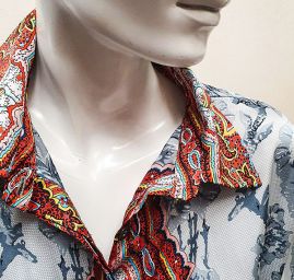 Imitace hedvábí krajkový květinový vzor šedý