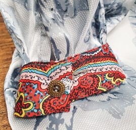 Imitace hedvábí krajkový květinový vzor šedý