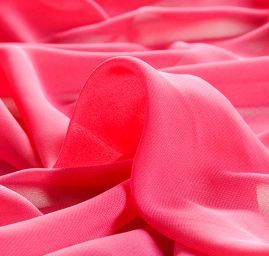 Šifon  imitace hedvábí duhový fuchsiová růžová