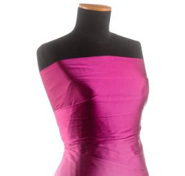 Satén imitace hedvábí duhový fuchsiová růžová