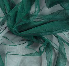 Tyl jemný lahvově zelený 280cm