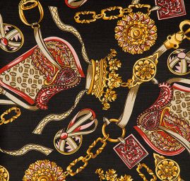 Imitace hedvábí vzor ve stylu Gucci