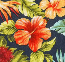 Viskozová šatová látka tisk exotic