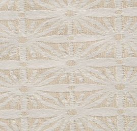 Žakárová látka květinový vzor béžová smetanová