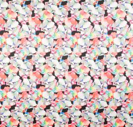 Úplet vyšší gramáže abstraktní barevný tisk