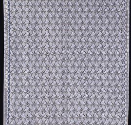 Krajka vzor hrozny bílá/zlatá barva