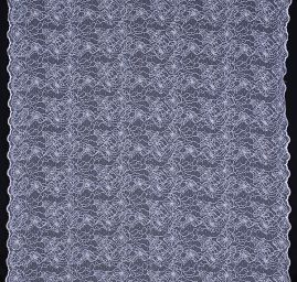 Krajka výšivka na tylu s výšivkou a korálky bílá