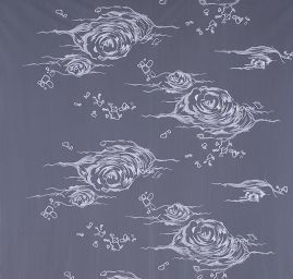 Vyšívaný tyl s květinovými aplikacemi slonová kost