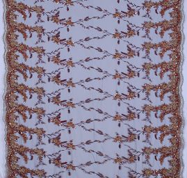 Efektní krajka vyšívaný tyl II. jakost