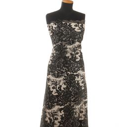 Pružná krajka černá/tělová