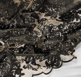 Pružná krajka černá/tělová