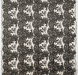 Pružná krajka černá/tělová