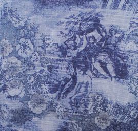 Látka originální tisk styl "Baroko" imitace buretu