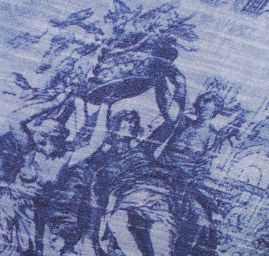 Látka originální tisk styl "Baroko" imitace buretu