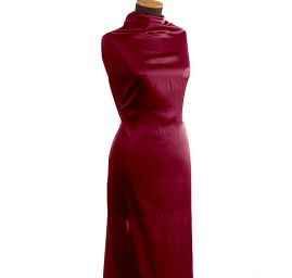 Satén pružný jemný vínové barvy