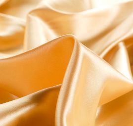 Satén pružný matný pastel zlatožlutý