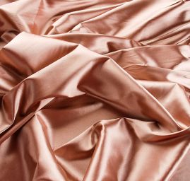 Satén pružný pudrový růžovohnědý