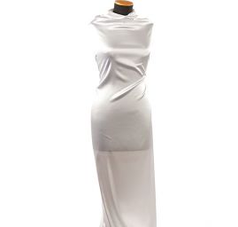 Satén pružný jemný bílý