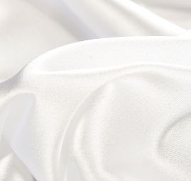 Satén pružný jemný bílý