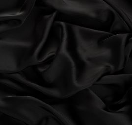 Satén pružný jemný černý