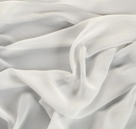 Šifon jemný jednobarevný hladký bílý