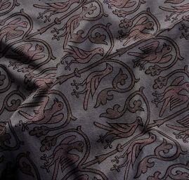 Replika historické látky Arras fialovozlatý/levandulový