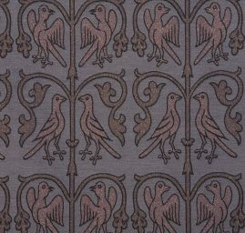 Replika historické látky Arras fialovozlatý/levandulový