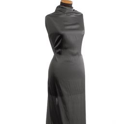 Satén hladký tmavě šedý