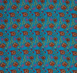 Bavlna etamín květy světle modrá