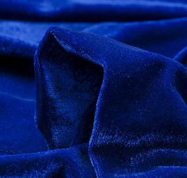 Samet pružný velvet lesk berlínská modrá