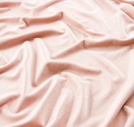 Samet pružný velur mat pastel starorůžový