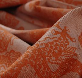 Pružný manšestr motiv čínští draci