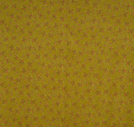 Pružný manšestr květinový vzor zelený