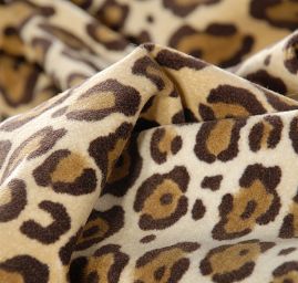 Látka pružný samet zvířecí motiv