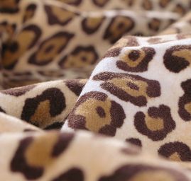 Látka pružný samet zvířecí motiv